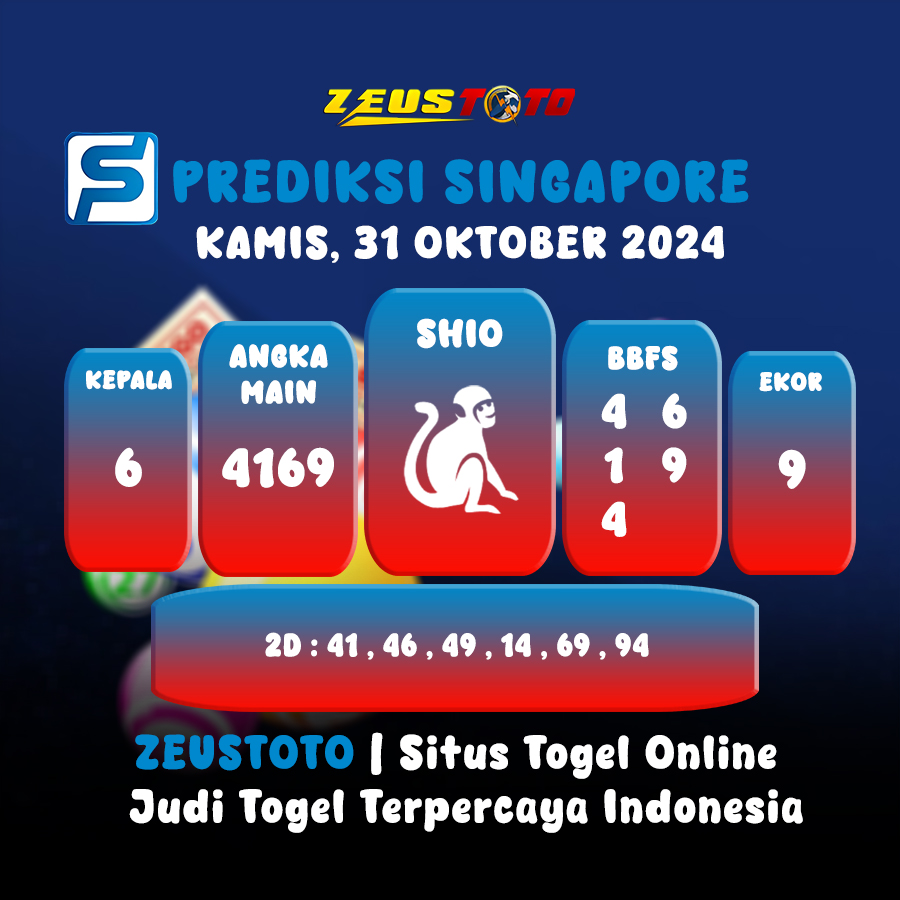 PREDIKSI TOGEL SINGAPORE HARI INI 31 OKTOBER 2024