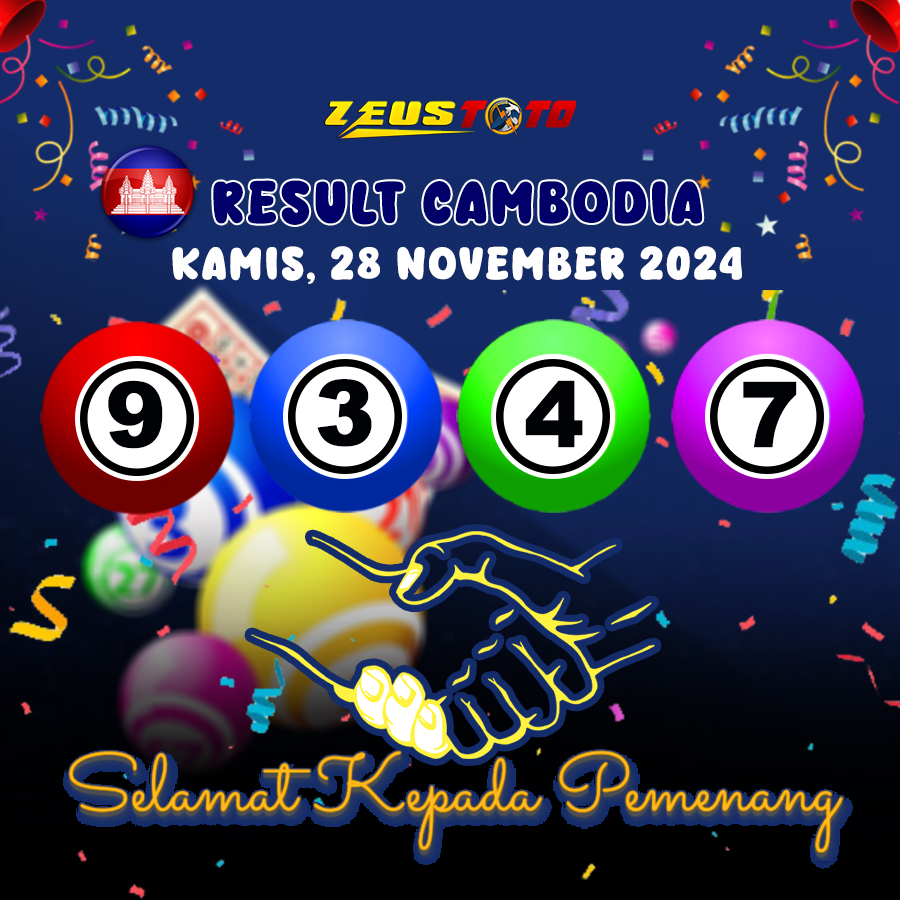 RESULT CAMBODIA HARI INI KAMIS 28 NOVEMBER 2024