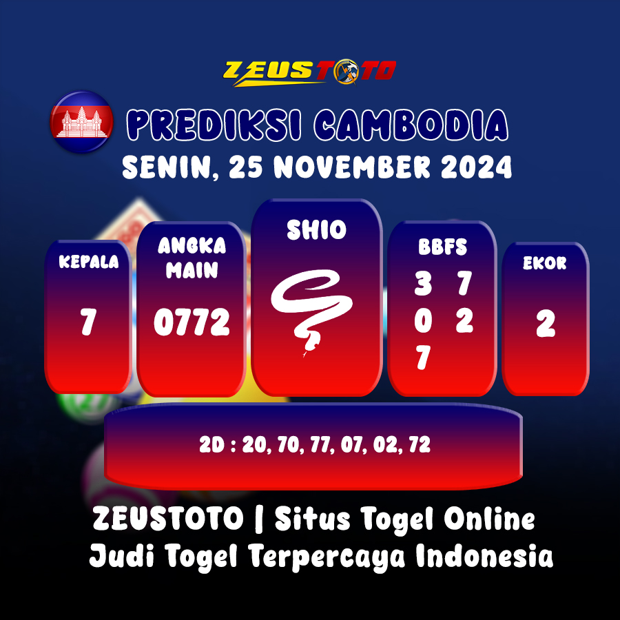 PREDIKSI TOGEL CAMBODIA HARI INI 25 NOVEMBER 2024