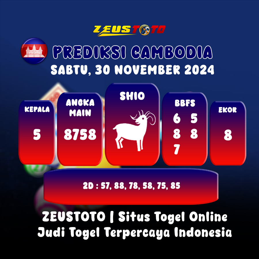 PREDIKSI TOGEL CAMBODIA HARI INI 30 NOVEMBER 2024