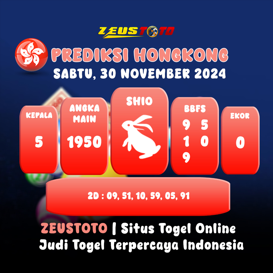 PREDIKSI TOGEL HONGKONG HARI INI 30 NOVEMBER 2024