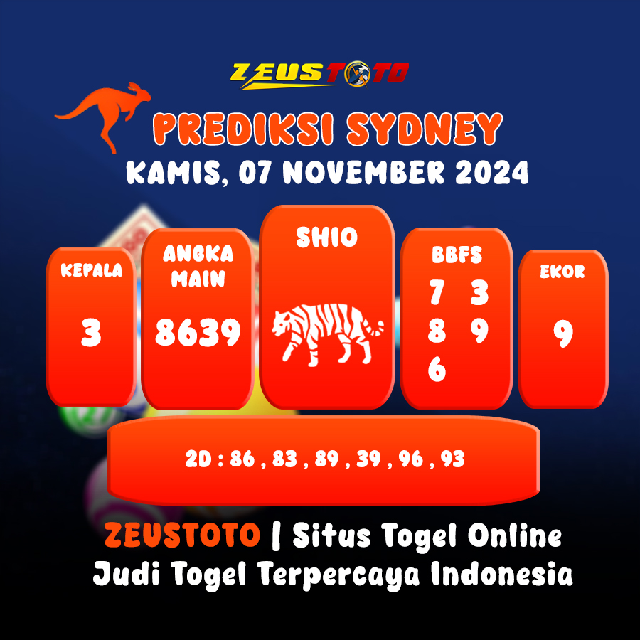 PREDIKSI TOGEL SYDNEY HARI INI 07 NOVEMBER 2024