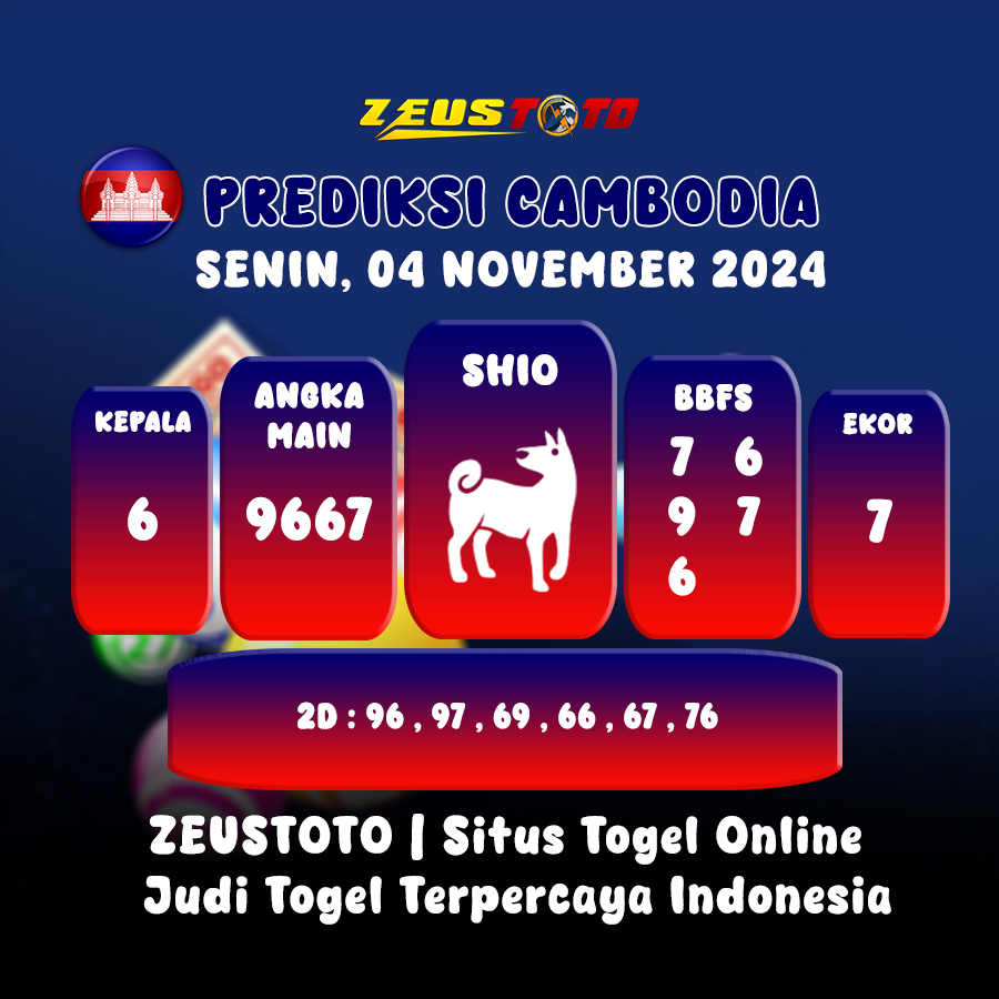 PREDIKSI TOGEL CAMBODIA HARI INI 04 NOVEMBER 2024