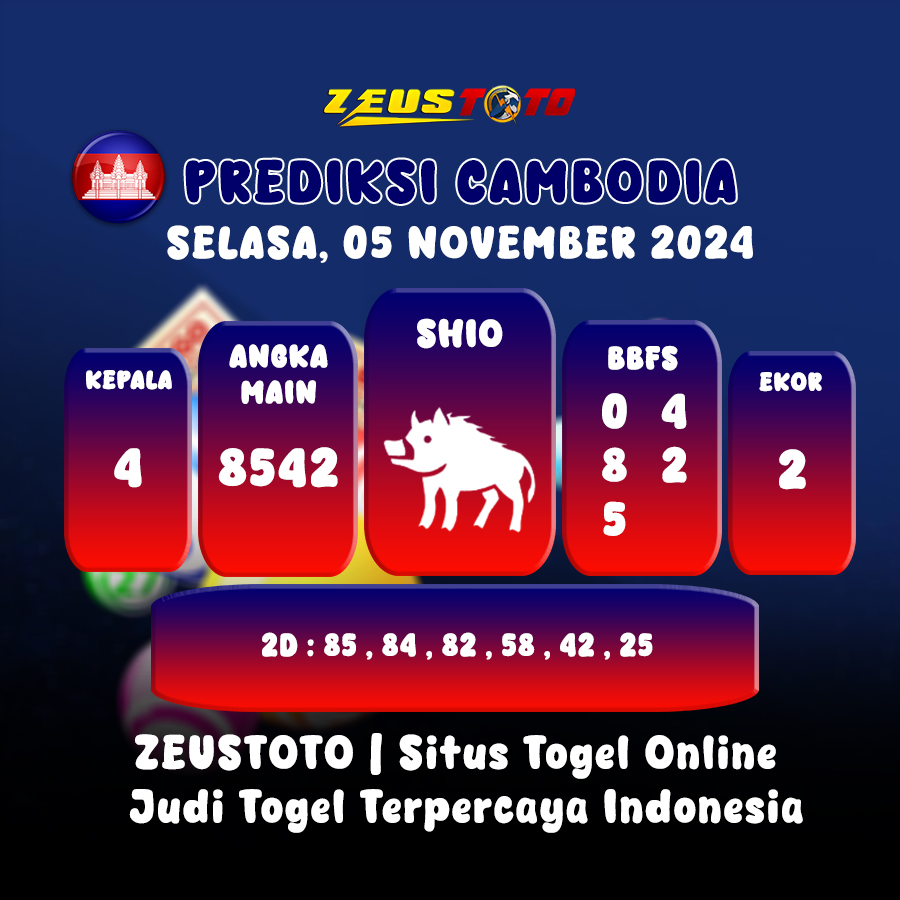 PREDIKSI TOGEL CAMBODIA HARI INI 05 NOVEMBER 2024