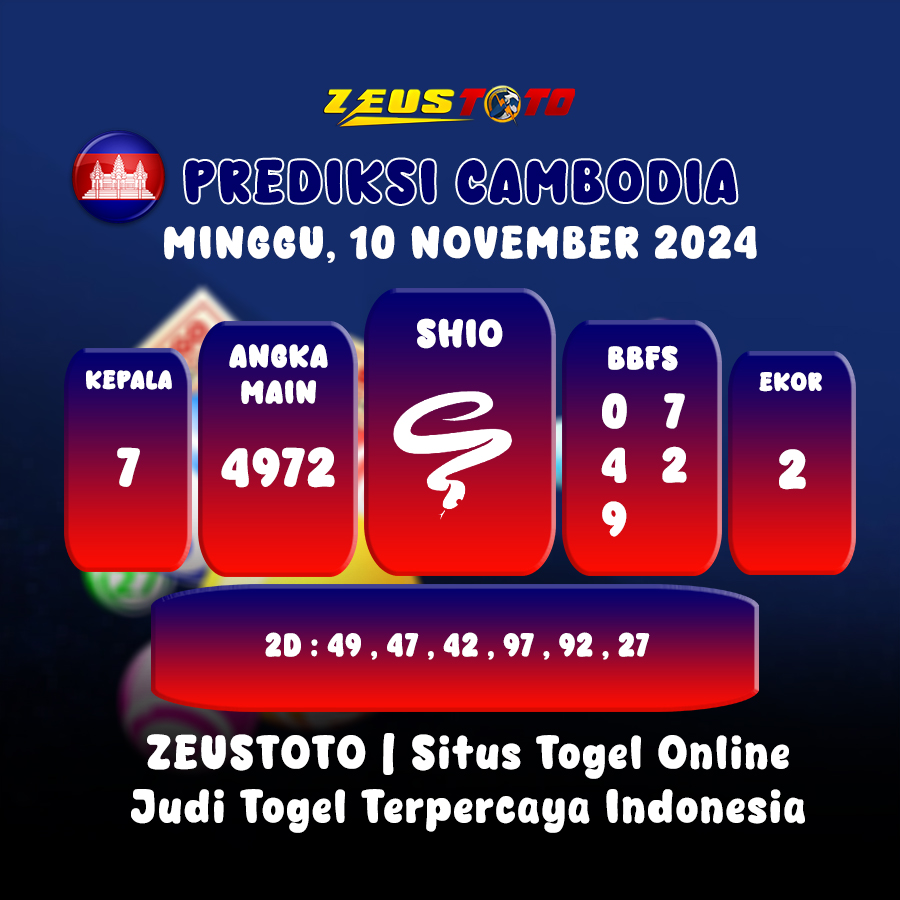 PREDIKSI TOGEL CAMBODIA HARI INI 10 NOVEMBER 2024