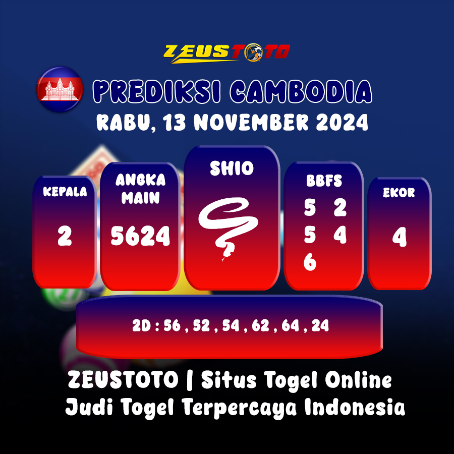 PREDIKSI TOGEL CAMBODIA HARI INI 13 NOVEMBER 2024