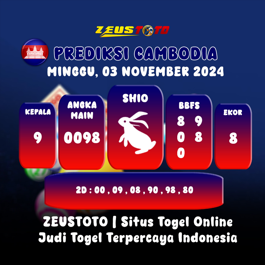 PREDIKSI TOGEL CAMBODIA HARI INI 03 NOVEMBER 2024