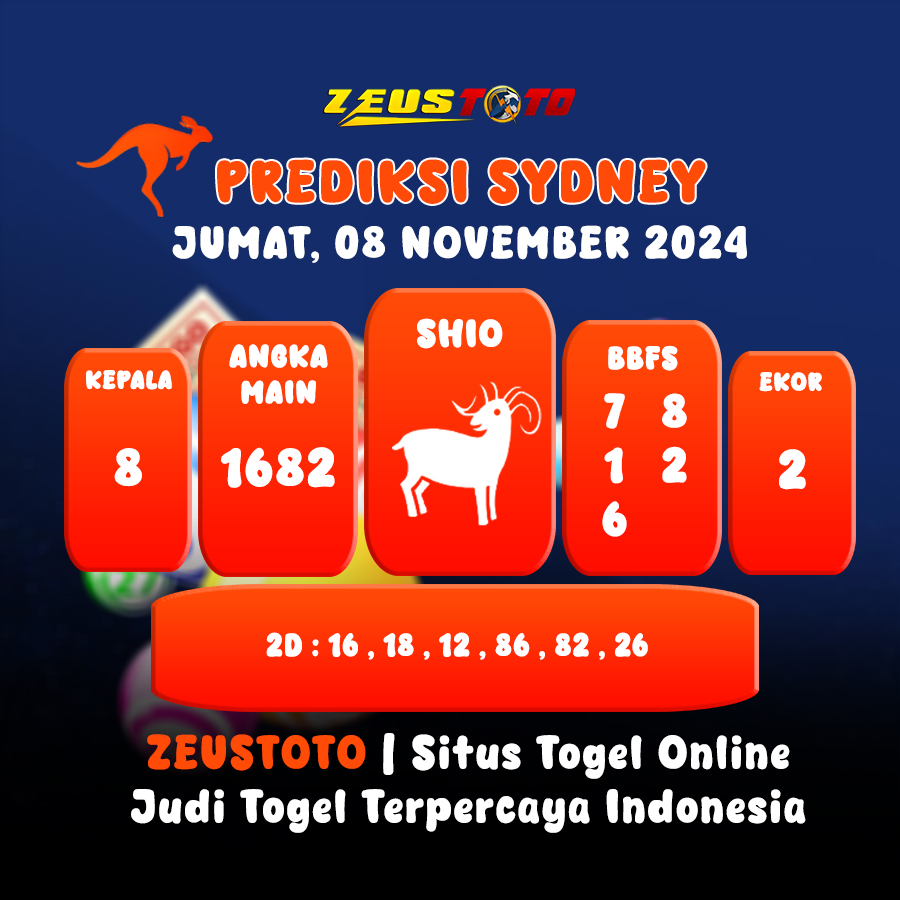 PREDIKSI TOGEL SYDNEY HARI INI 08 NOVEMBER 2024