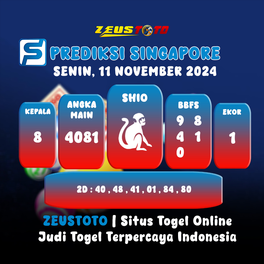 PREDIKSI TOGEL SINGAPORE HARI INI 11 NOVEMBER 2024