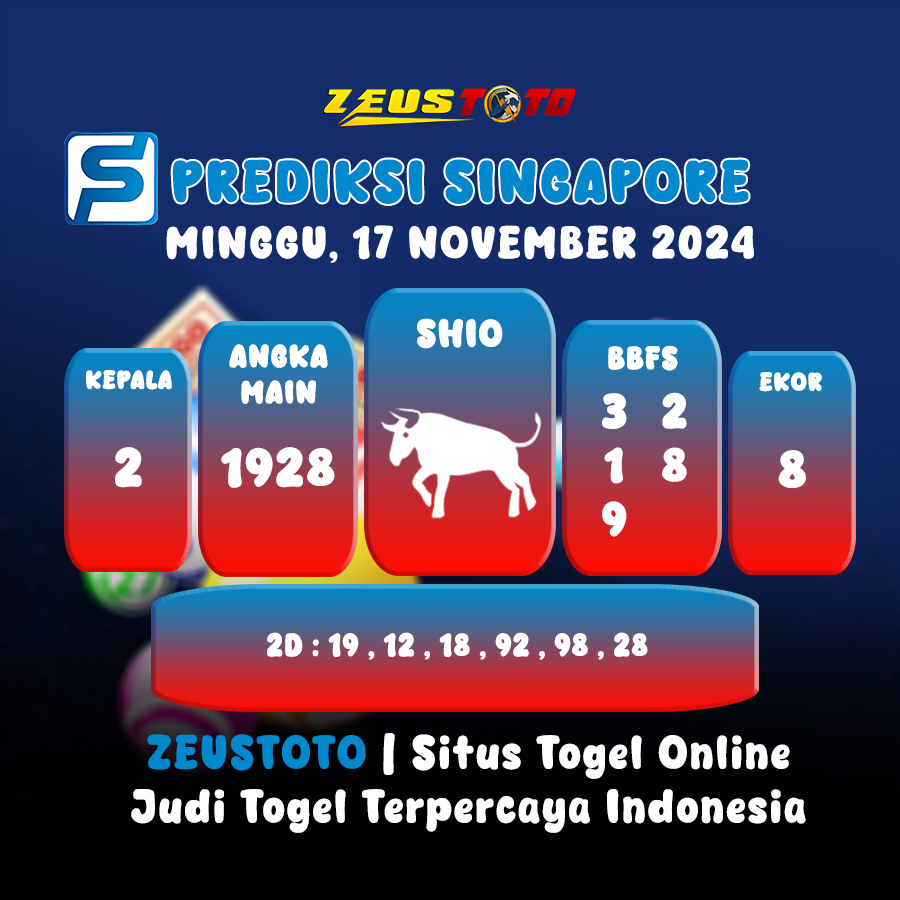 PREDIKSI TOGEL SINGAPORE HARI INI 17 NOVEMBER 2024