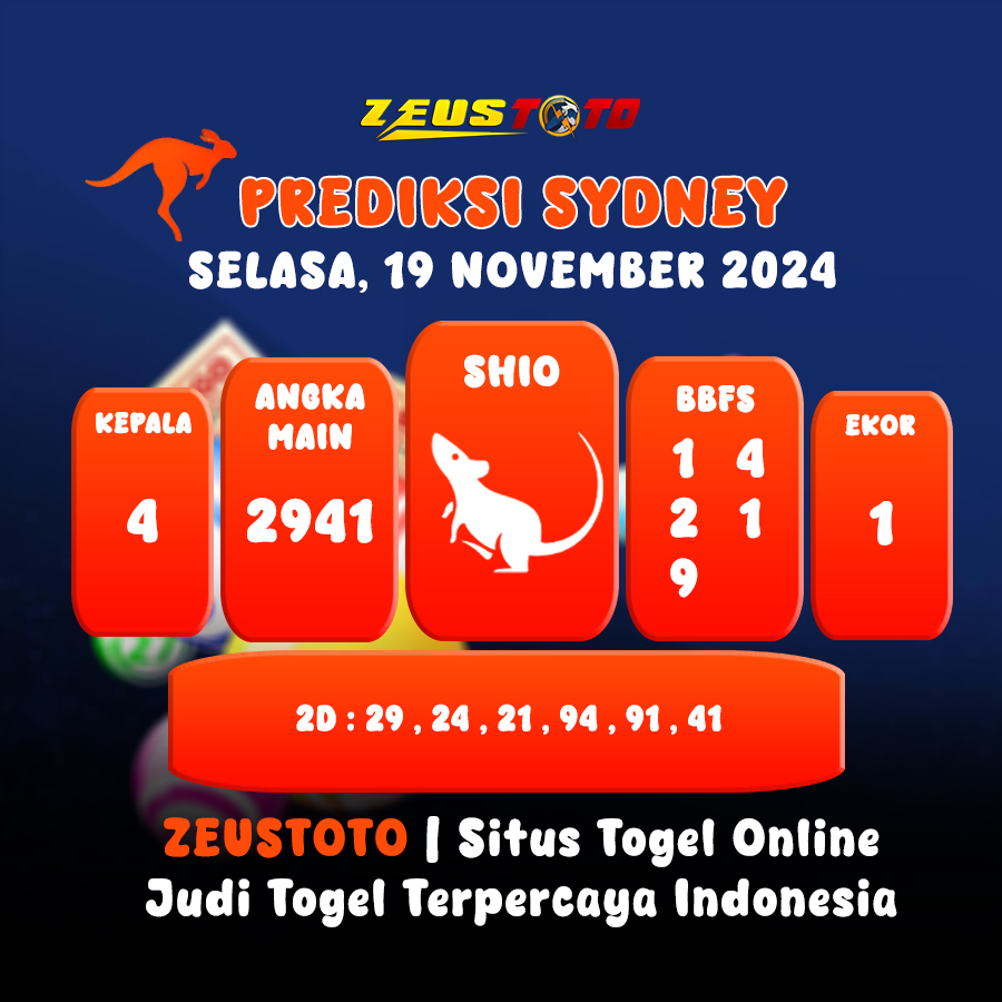 PREDIKSI TOGEL SYDNEY HARI INI 19 NOVEMBER 2024