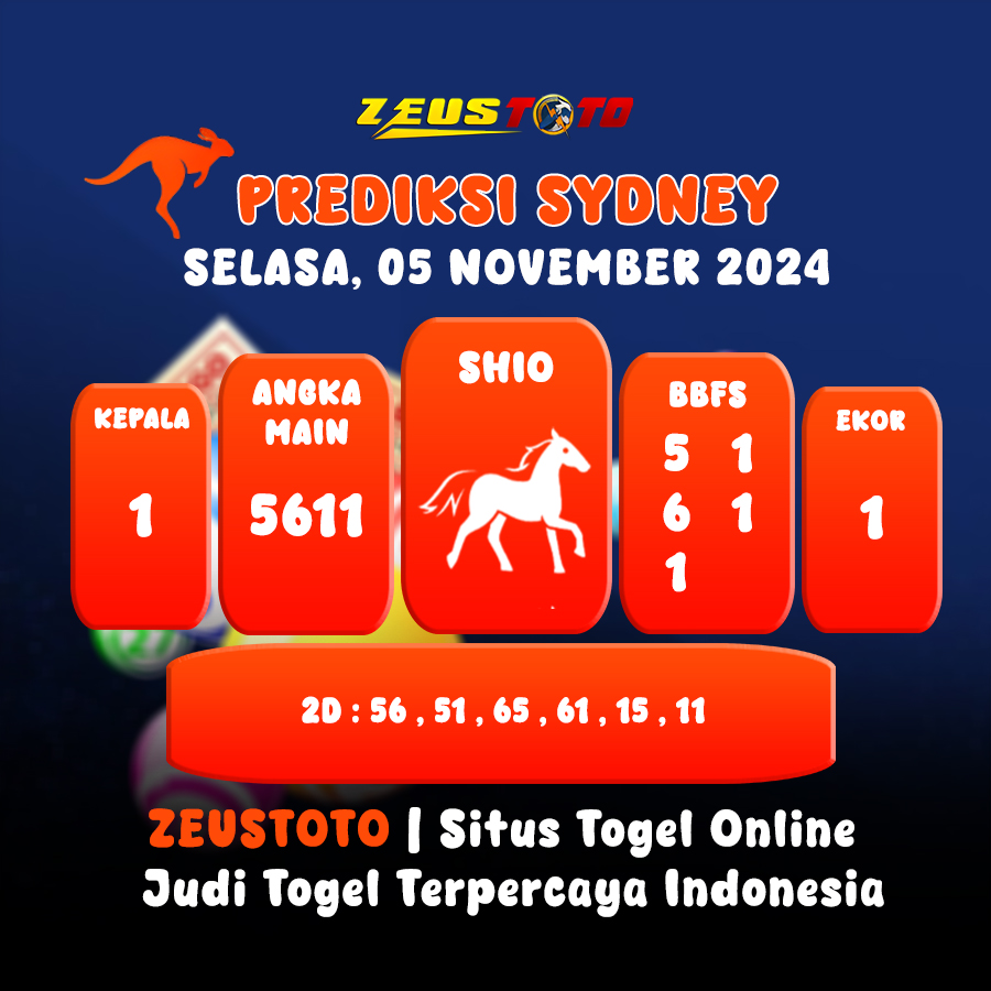 PREDIKSI TOGEL SYDNEY HARI INI 05 NOVEMBER 2024