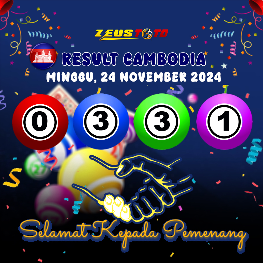 RESULT CAMBODIA HARI INI MINGGU 24 NOVEMBER 2024