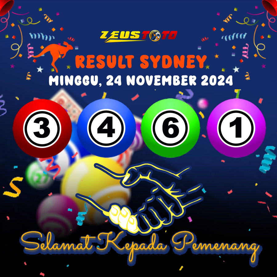 RESULT SYDNEY HARI INI MINGGU 24 NOVEMBER 2024