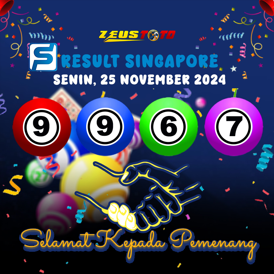 RESULT SINGAPORE HARI INI SENIN 25 NOVEMBER 2024