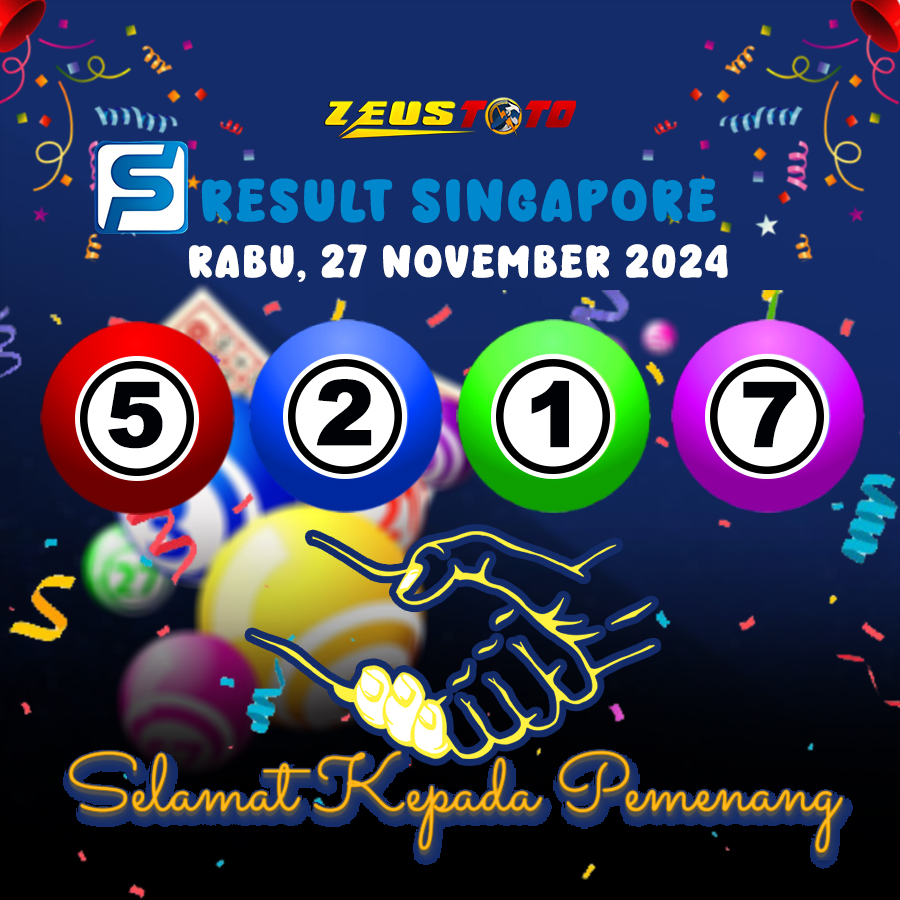 RESULT SINGAPORE HARI INI RABU 27 NOVEMBER 2024