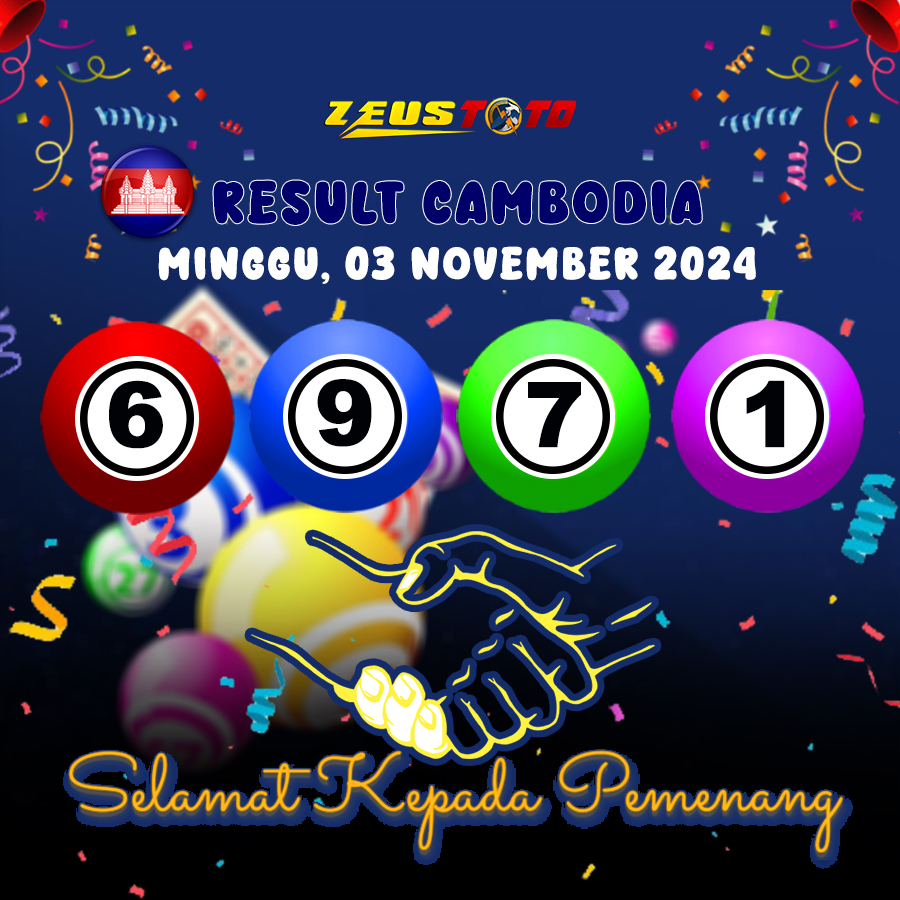 RESULT CAMBODIA HARI INI MINGGU 03 NOVEMBER 2024