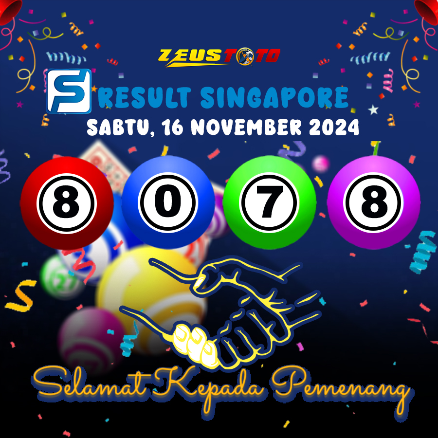 RESULT SINGAPORE HARI INI SABTU 16 NOVEMBER 2024