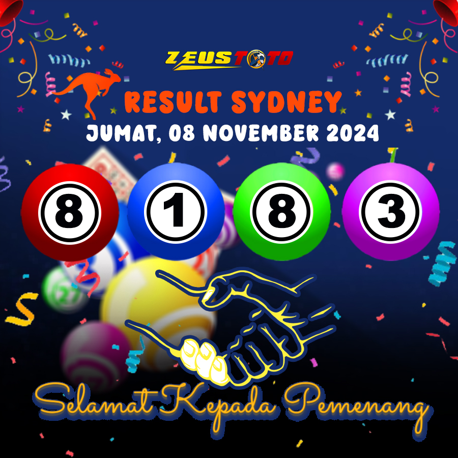 RESULT SYDNEY HARI INI JUMAT 08 NOVEMBER 2024