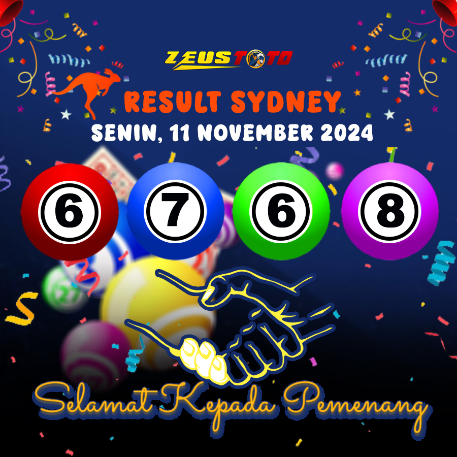 RESULT SYDNEY HARI INI SENIN 11 NOVEMBER 2024