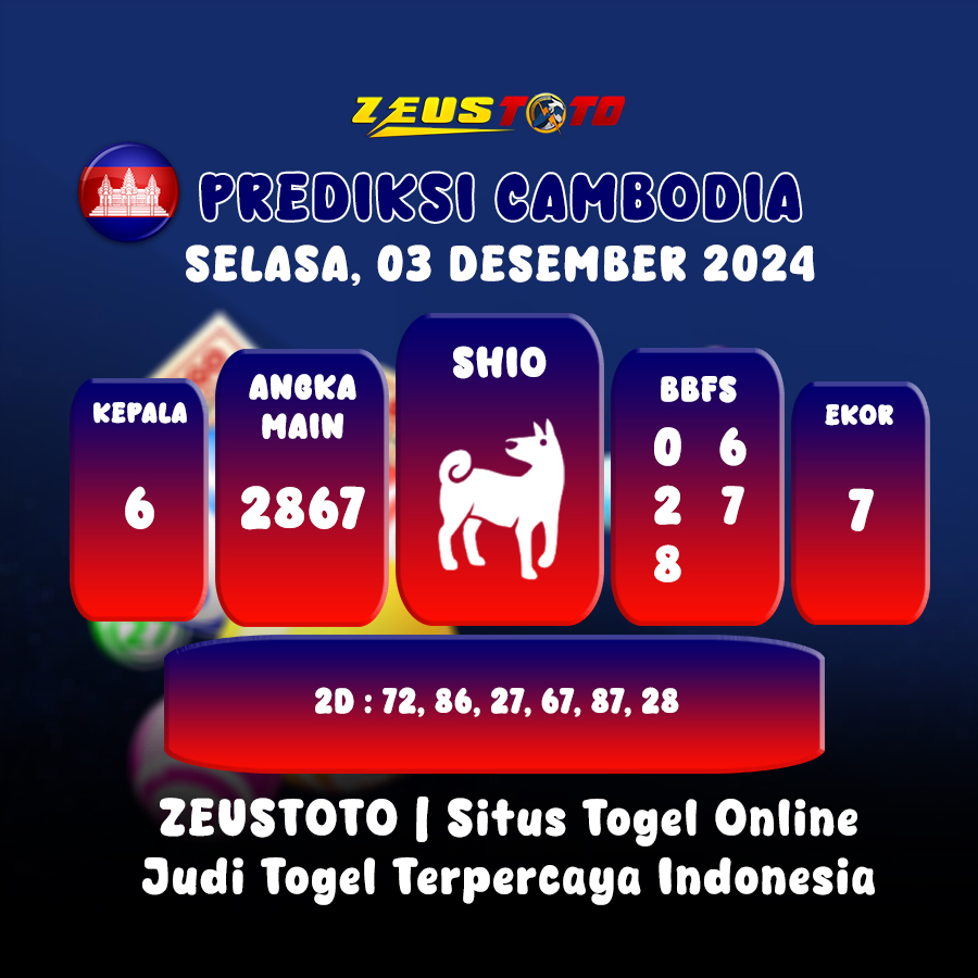 PREDIKSI TOGEL CAMBODIA HARI INI 03 DESEMBER 2034