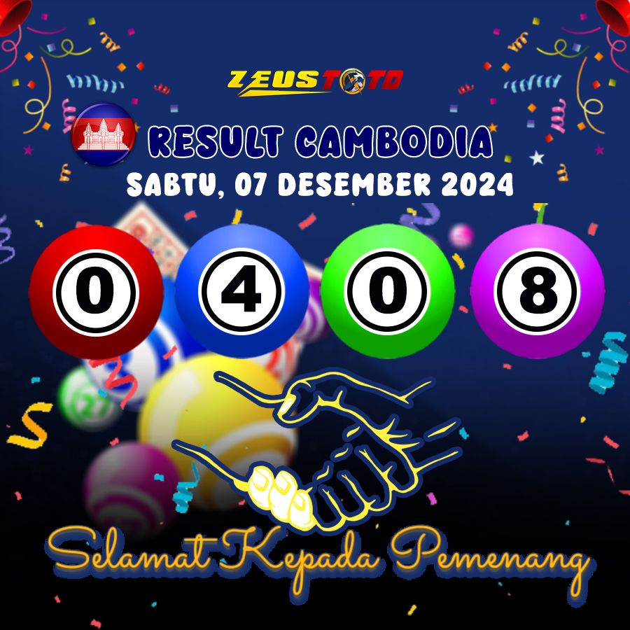 RESULT CAMBODIA HARI INI SABTU 07 DESEMBER 2024