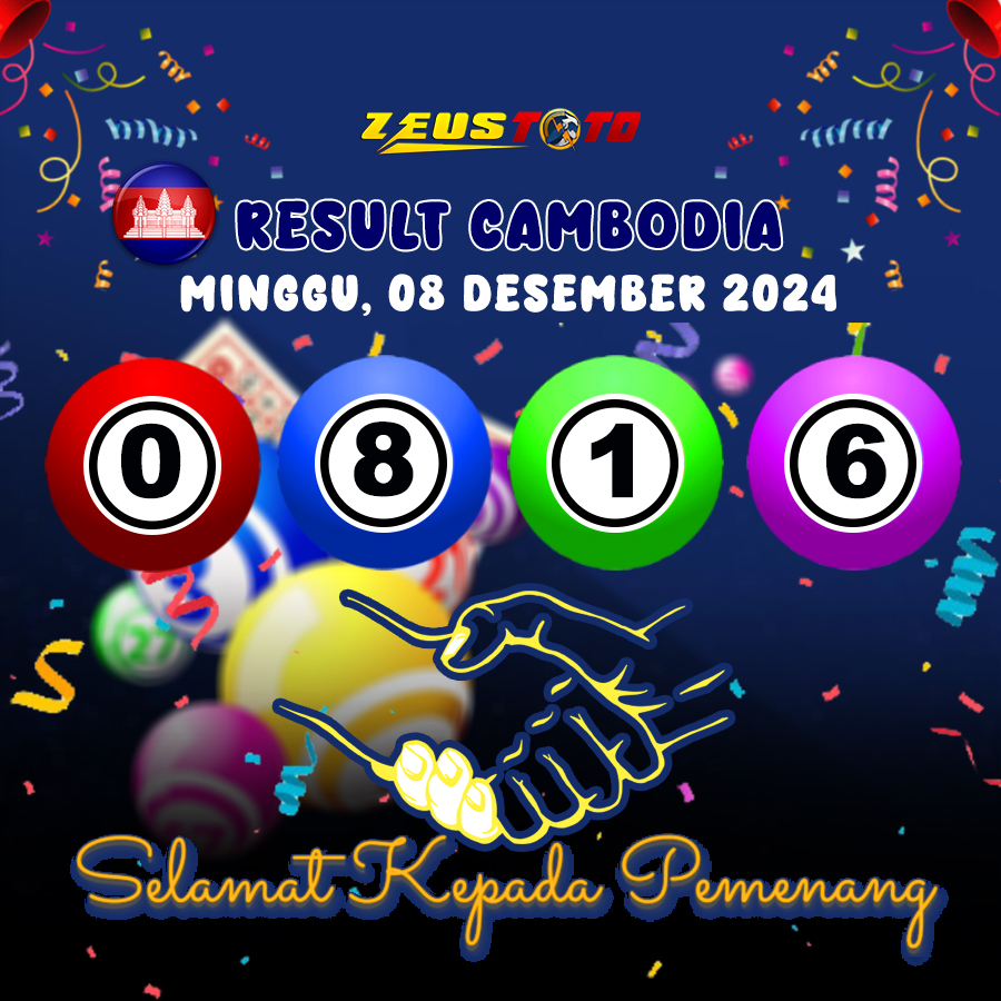 RESULT CAMBODIA HARI INI MINGGU 08 DESEMBER 2024