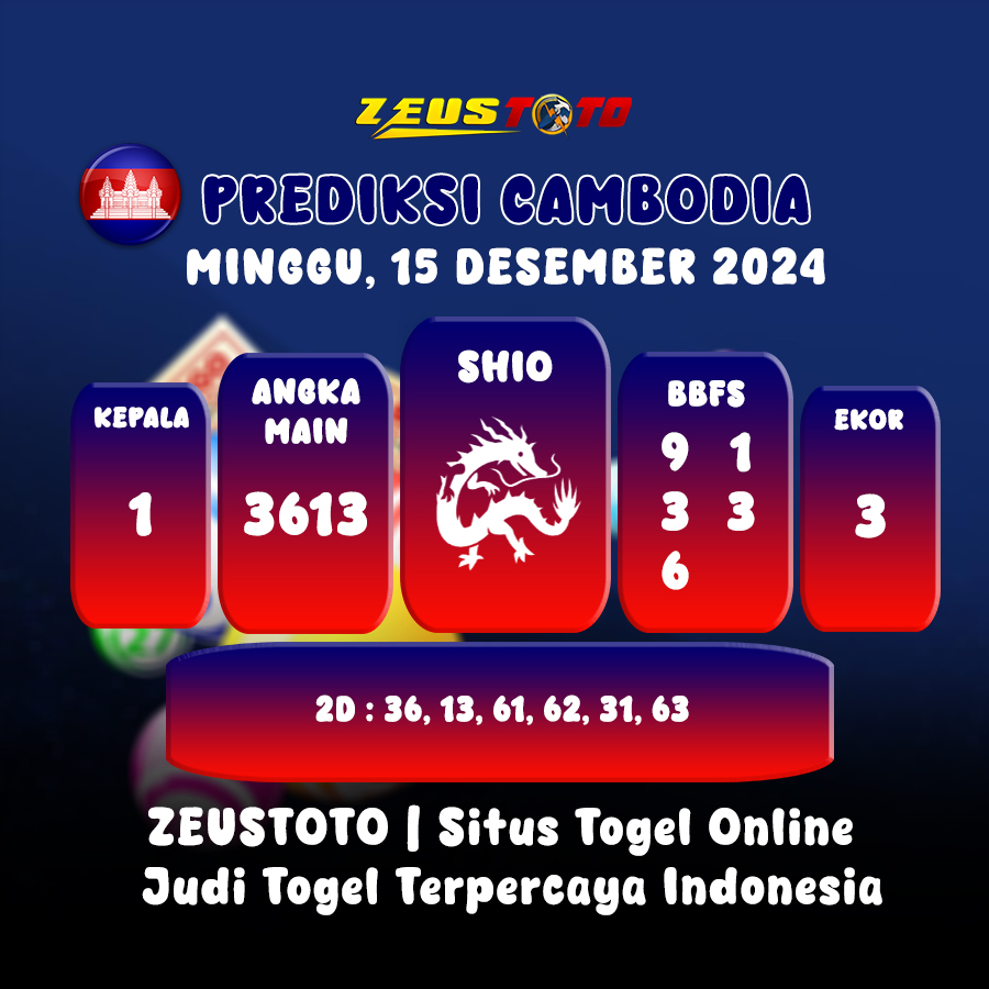 PREDIKSI TOGEL CAMBODIA HARI INI 15 DESEMBER 2024