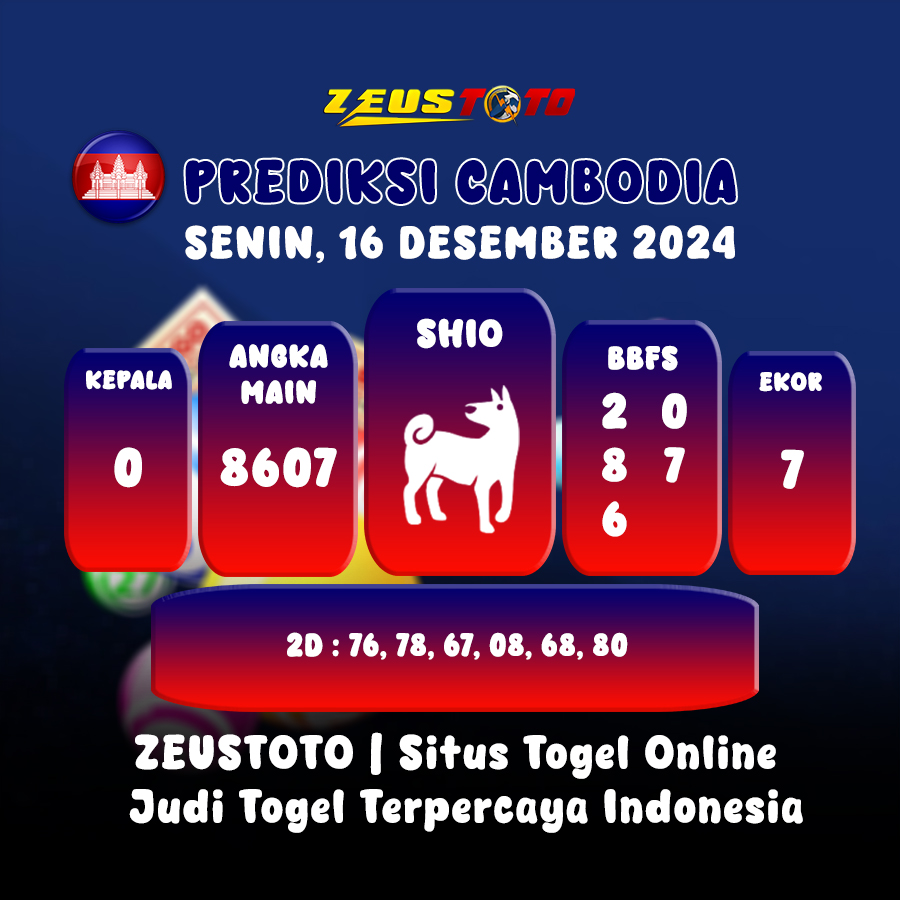 PREDIKSI TOGEL CAMBODIA HARI INI 16 DESEMBER 2024