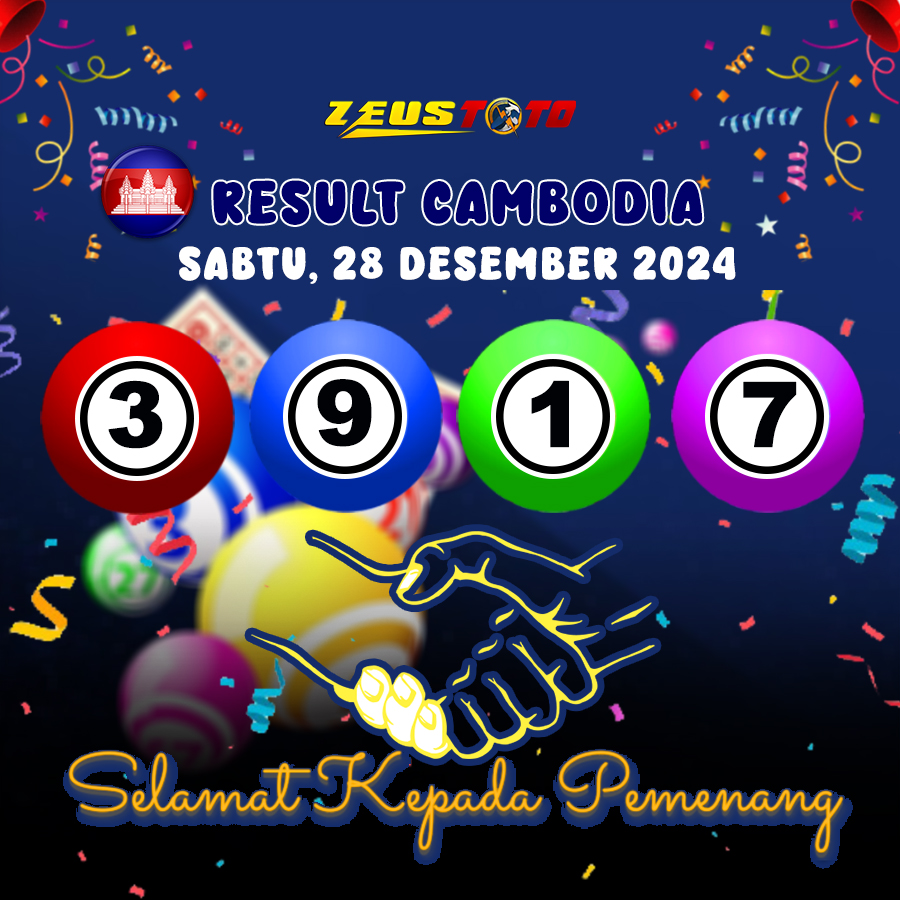 RESULT CAMBODIA HARI INI SABTU 28 DESEMBER 2024