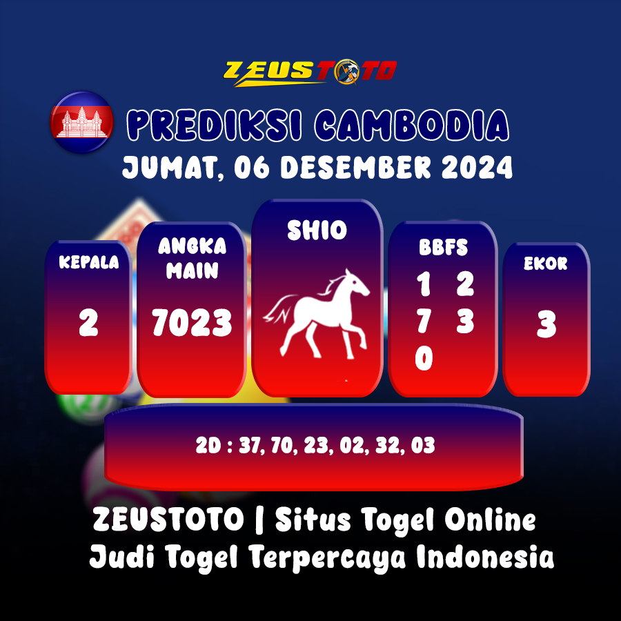 PREDIKSI ANGKA CAMBODIA HARI INI 06 DESEMBER2024 – Angka prediksi ini biasanya dihitung berdasarkan analisis data keluaran sebelumnya.