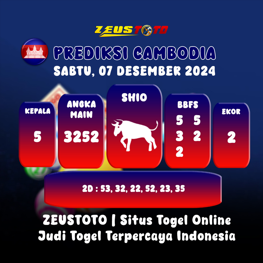 PREDIKSI TOGEL CAMBODIA HARI INI 07 DESEMBER 2024