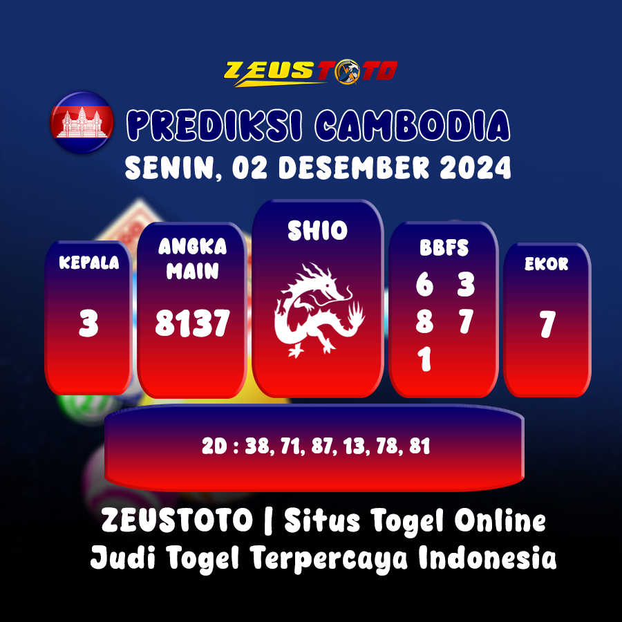 PREDIKSI TOGEL CAMBODIA HARI INI 02 DESEMBER 2024