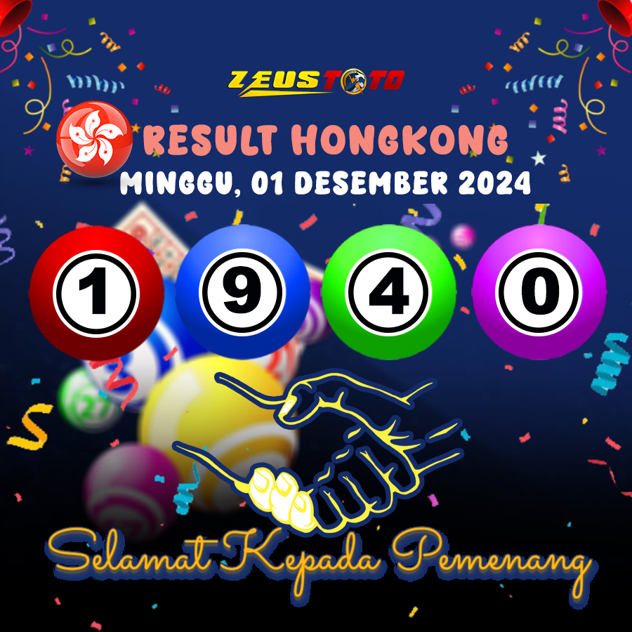 RESULT HONGKONG HARI INI MINGGU 01 DESEMBER 2024