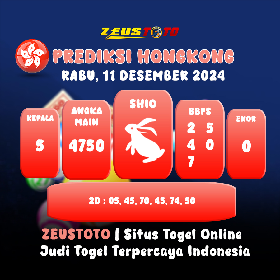 PREDIKSI TOGEL HONGKONG HARI INI 11 DESEMBER 2024