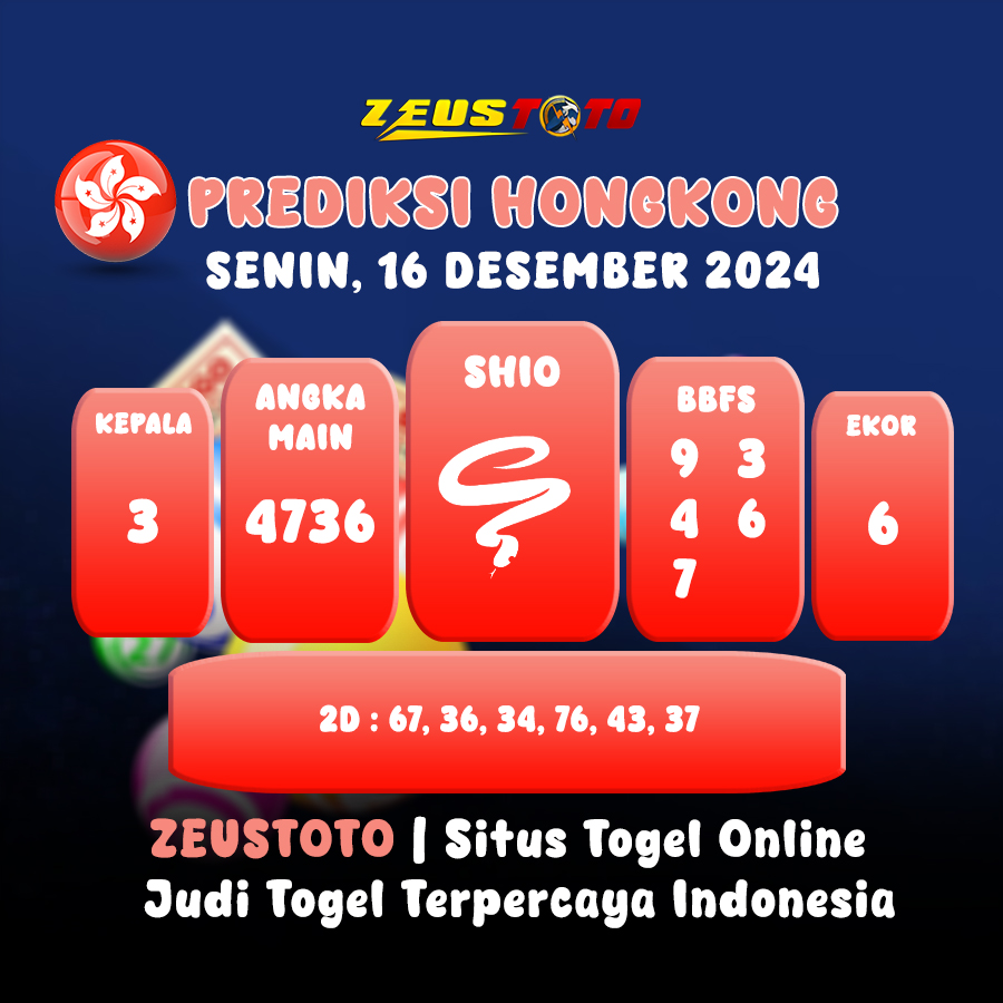 PREDIKSI TOGEL HONGKONG HARI INI 16 DESEMBER 2024