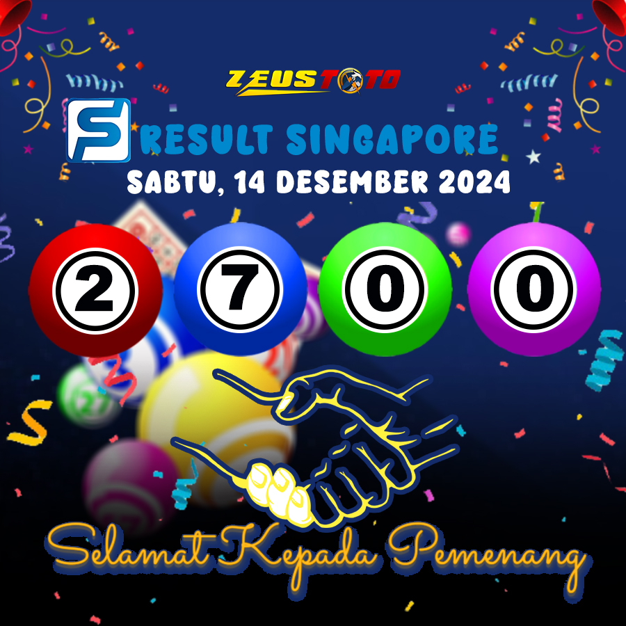 RESULT SINGAPORE HARI INI SABTU 14 DESEMBER 2024