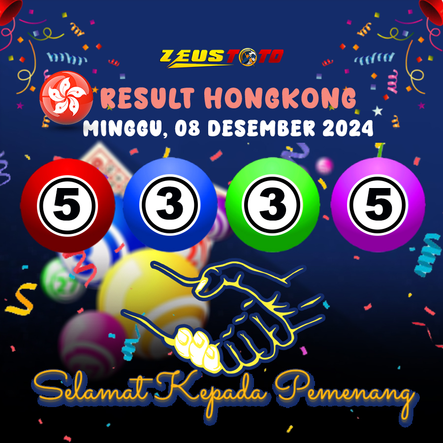 RESULT HONGKONG HARI INI MINGGU 08 DESEMBER 2024