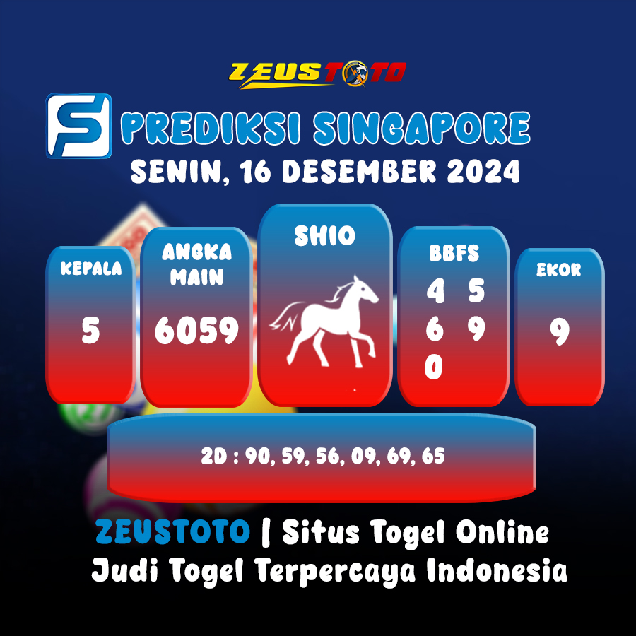 PREDIKSI TOGEL SINGAPORE HARI INI 16 DESEMBER 2024