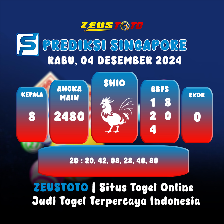 PREDIKSI TOGEL SINGAPORE HARI INI 04 DESEMBER 2024