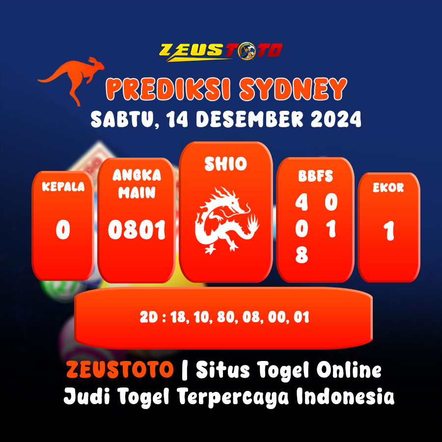 PREDIKSI TOGEL SYDNEY HARI INI 14 DESEMBER 2024