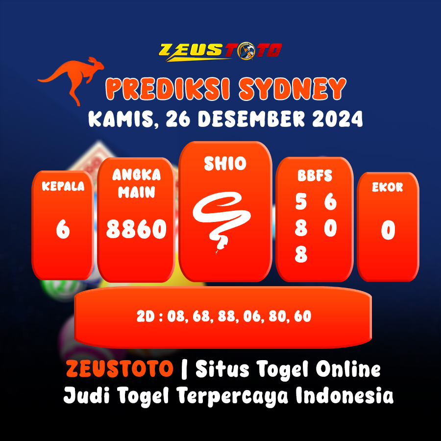 PREDIKSI TOGEL SYDNEY HARI INI 26 DESEMBER 2024