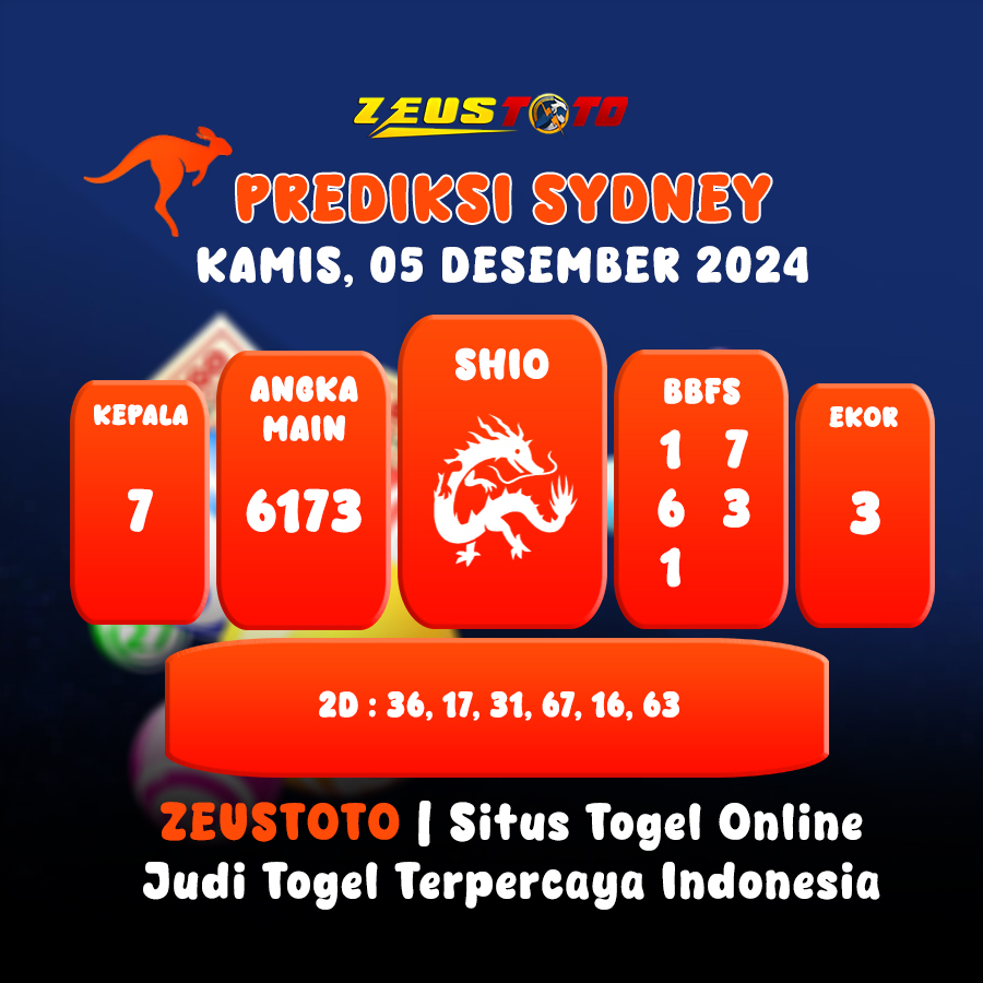 PREDIKSI TOGEL SYDNEY HARI INI 05 DESEMBER2024