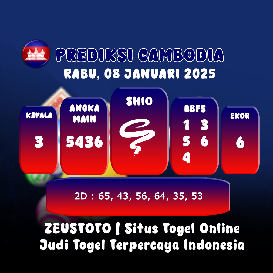 PREDIKSI TOGEL CAMBODIA HARI INI 08 JANUARI 2025