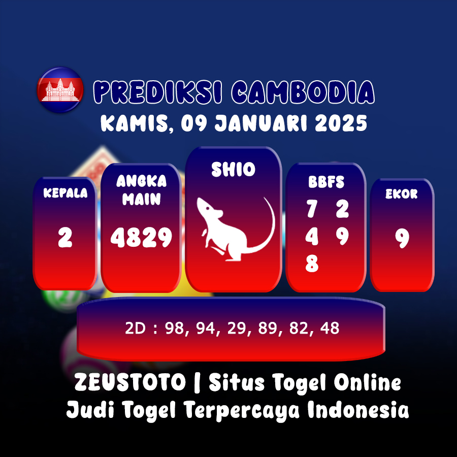 PREDIKSI TOGEL CAMBODIA HARI INI 09 JANUARI 2025