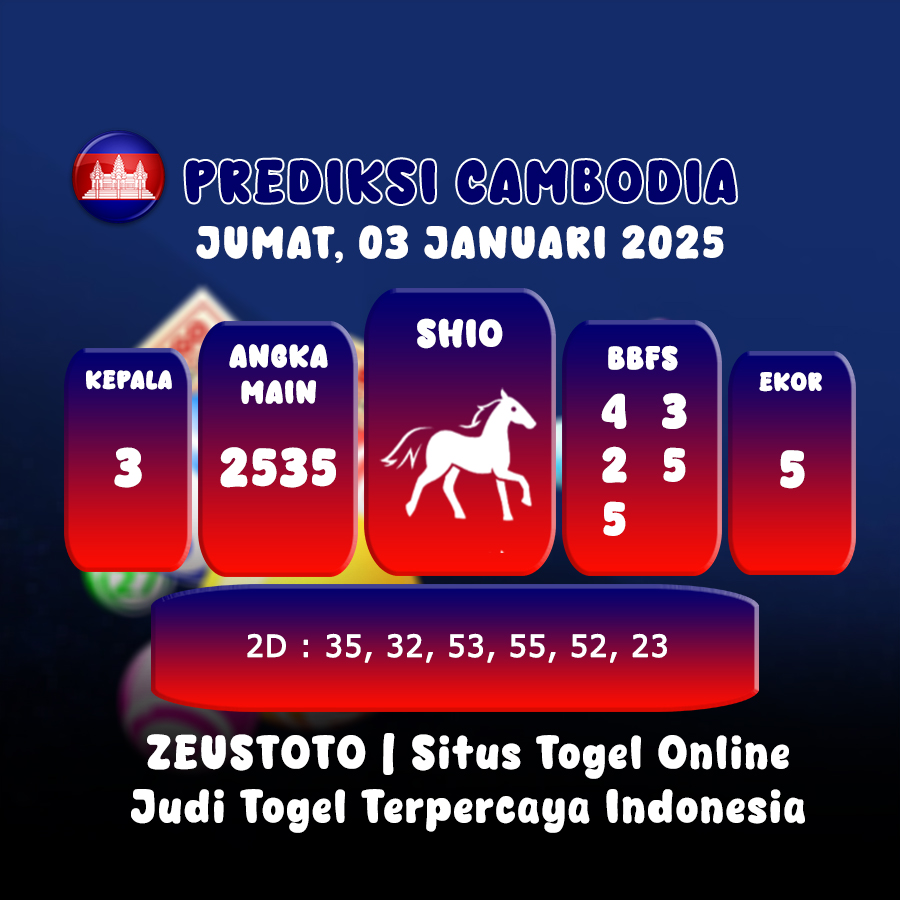 PREDIKSI TOGEL CAMBODIA HARI INI 03 JANUARI 2025