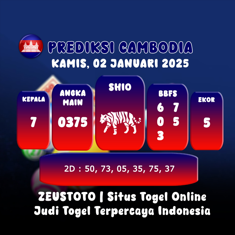 PREDIKSI TOGEL CAMBODIA HARI INI 02 JANUARI 2025