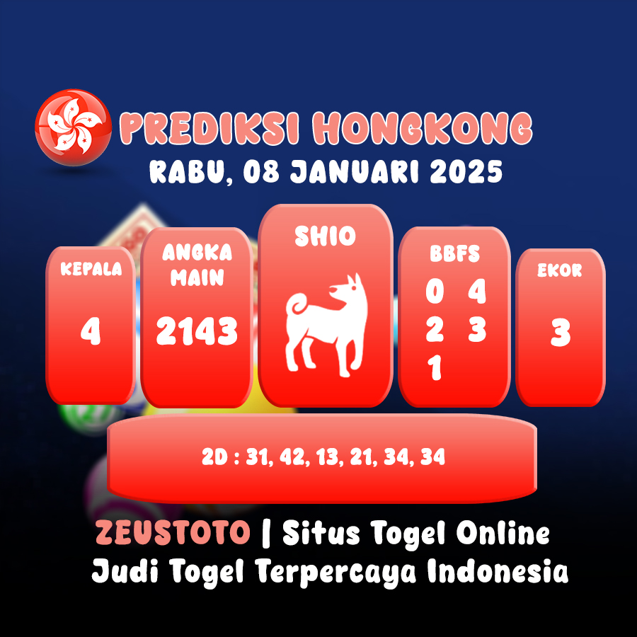 PREDIKSI TOGEL HONGKONG HARI INI 08 JANUARI 2025