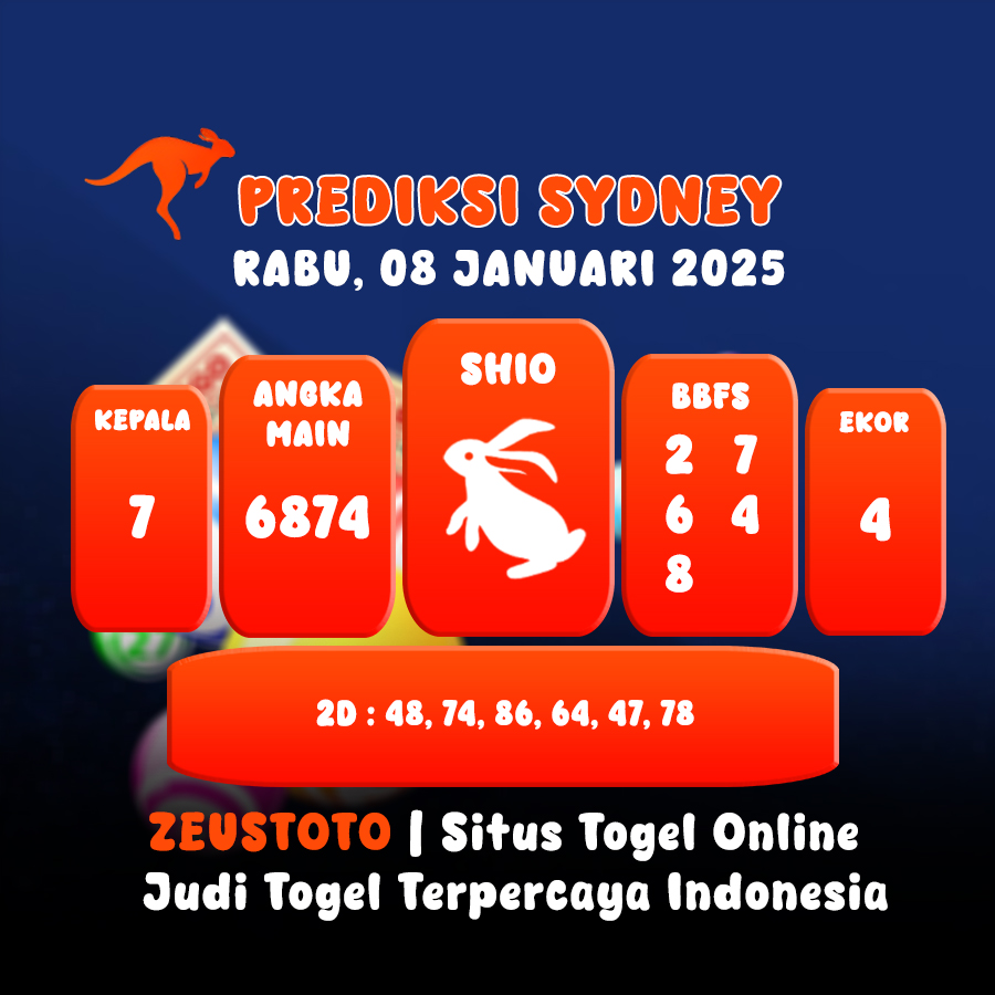 PREDIKSI TOGEL SYDNEY HARI INI 08 JANUARI 2025