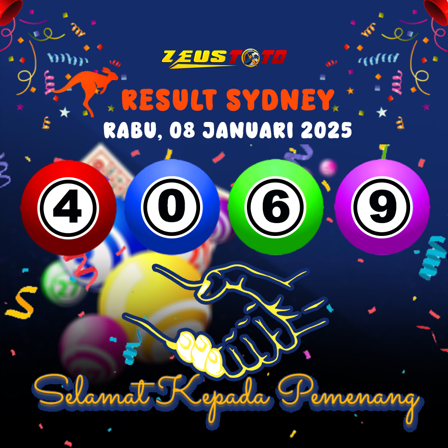 RESULT SYDNEY HARI INI RABU 08 JANUARI 2025